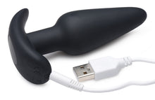 Load image into Gallery viewer, Remote Control 21X Vibrating Silicone Butt Plug - Black