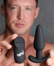 Load image into Gallery viewer, Remote Control 21X Vibrating Silicone Butt Plug - Black