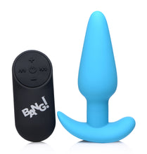 Load image into Gallery viewer, Remote Control 21X Vibrating Silicone Butt Plug - Blue