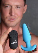 Load image into Gallery viewer, Remote Control 21X Vibrating Silicone Butt Plug - Blue
