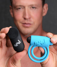 Load image into Gallery viewer, Remote Control 28X Vibrating Cock Ring and Bullet - Blue