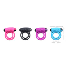 Load image into Gallery viewer, Remote Control 28X Vibrating Cock Ring and Bullet - Blue