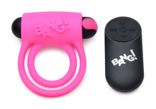 Load image into Gallery viewer, Remote Control 28X Vibrating Cock Ring and Bullet - Pink