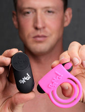 Load image into Gallery viewer, Remote Control 28X Vibrating Cock Ring and Bullet - Pink
