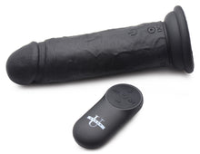 Load image into Gallery viewer, Power Player 28X Vibrating Silicone Dildo with Remote - Black