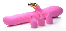 Load image into Gallery viewer, 10X Versa-Thrust Vibrating and Thrusting Silicone Rabbit with 3 Attachments