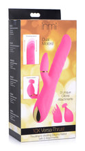 Load image into Gallery viewer, 10X Versa-Thrust Vibrating and Thrusting Silicone Rabbit with 3 Attachments