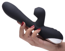Load image into Gallery viewer, Shegasm 5 Star 7X Suction Come-Hither Silicone Rabbit - Black