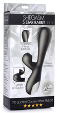 Load image into Gallery viewer, Shegasm 5 Star 7X Suction Come-Hither Silicone Rabbit - Black