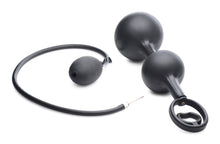 Load image into Gallery viewer, Devils Rattle Inflatable Silicone Anal Plug with Cock and Ball Ring
