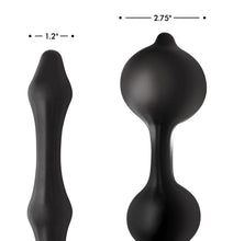 Load image into Gallery viewer, Devils Rattle Inflatable Silicone Anal Plug with Cock and Ball Ring