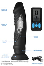 Load image into Gallery viewer, E-Stim Pro 5x Vibrating Dildo with Remote Control