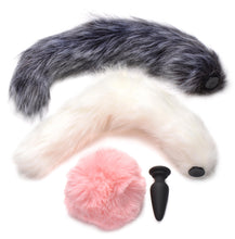 Load image into Gallery viewer, Silicone Anal Plug with 3 Interchangeable Tails