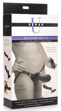 Load image into Gallery viewer, 28X Double Diva 2 Inch Double Dildo with Harness and Remote Control - Black