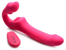 Load image into Gallery viewer, Licking and Vibrating Strapless Strap-On with Remote Control