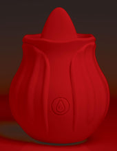 Load image into Gallery viewer, Bloomgasm Wild Violet 10X Silicone Clit Licking Stimulator - Red