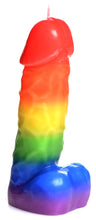 Load image into Gallery viewer, Pride Pecker Dick Drip Candle - Rainbow