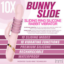 Load image into Gallery viewer, 10X Bunny Slide Ring Silicone Vibrator