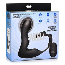 Load image into Gallery viewer, 10X Inflatable and Vibrating Prostate Plug with Cock and Ball Ring