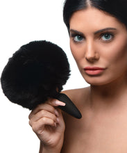 Load image into Gallery viewer, Small Anal Plug with Interchangeable Bunny Tail - Black