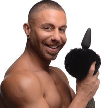 Load image into Gallery viewer, Large Anal Plug with Interchangeable Bunny Tail - Black