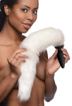 Load image into Gallery viewer, Large Anal Plug with Interchangeable Fox Tail - White