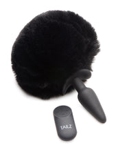 Load image into Gallery viewer, Small Vibrating Anal Plug with Interchangeable Bunny Tail - Black
