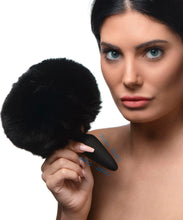 Load image into Gallery viewer, Small Vibrating Anal Plug with Interchangeable Bunny Tail - Black