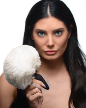 Load image into Gallery viewer, Small Vibrating Anal Plug with Interchangeable Bunny Tail - White