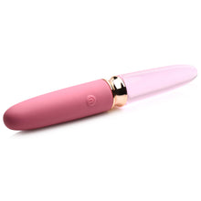 Load image into Gallery viewer, 10X Rosé Dual Ended Smooth Silicone and Glass Vibrator
