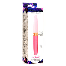 Load image into Gallery viewer, 10X Rosé Dual Ended Smooth Silicone and Glass Vibrator