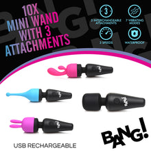 Load image into Gallery viewer, 10X Mini Wand with 3 Attachments