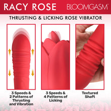Load image into Gallery viewer, Racy Rose Thrusting and Licking Rose Vibrator