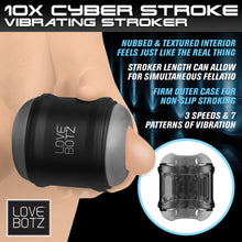 Load image into Gallery viewer, 10X Cyber Stroke Vibrating Masturbator