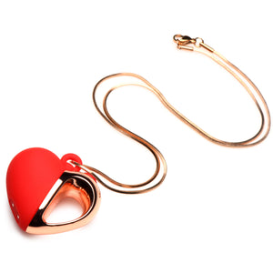 10X Vibrating Silicone Heart Necklace-5