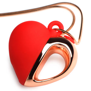 10X Vibrating Silicone Heart Necklace-6
