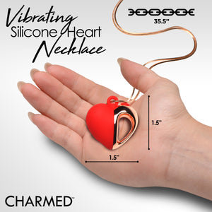 10X Vibrating Silicone Heart Necklace-3