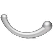 Load image into Gallery viewer, 10X Vibra-Crescent Vibrating Silicone Dual-Ended Dildo - Silver-3