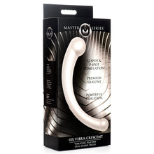Load image into Gallery viewer, 10X Vibra-Crescent Vibrating Silicone Dual-Ended Dildo - Silver-6