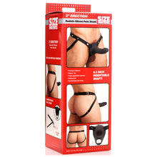 Load image into Gallery viewer, 2 Inch Erection Realistic Silicone Penis Sheath - Black-5