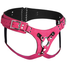 Load image into Gallery viewer, Bodice Deluxe Leather Corset Harness - Pink-4