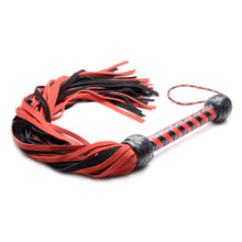 Load image into Gallery viewer, Isabella Sinclaire Black and Red Suede Flogger