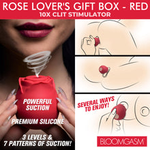 Load image into Gallery viewer, The Rose Lover&#39;s Gift Box 10X Clit Suction Rose - Red