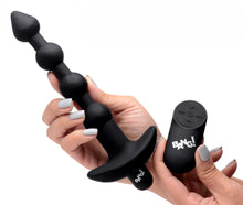 Load image into Gallery viewer, Remote Control Vibrating Silicone Anal Beads - Black