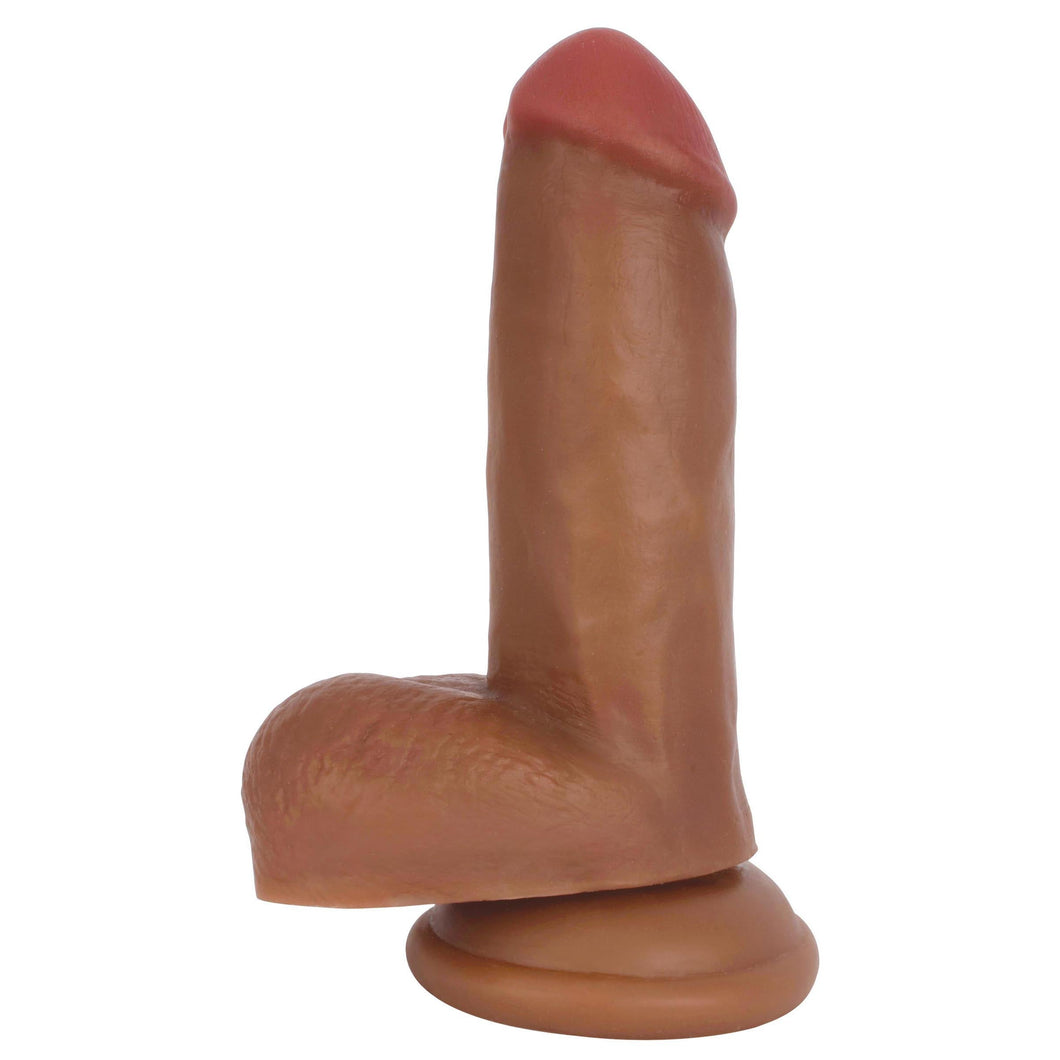 Jock Dark Bareskin Dildo with Balls - 6 Inch-0