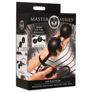 Ass Rattler Weighted Inflatable Silicone Anal Plug-8