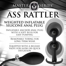 Load image into Gallery viewer, Ass Rattler Weighted Inflatable Silicone Anal Plug-1