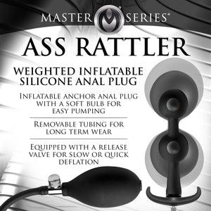 Ass Rattler Weighted Inflatable Silicone Anal Plug-1