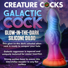 Load image into Gallery viewer, Galactic Cock Alien Creature Glow-in-the-Dark Silicone Dildo-1