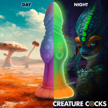 Load image into Gallery viewer, Galactic Cock Alien Creature Glow-in-the-Dark Silicone Dildo-4